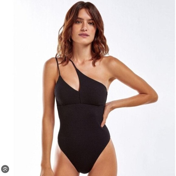 NEW VIX Paula Hermanny Sophisticated Black One-Piece Swimsuit size S - Picture 1 of 10
